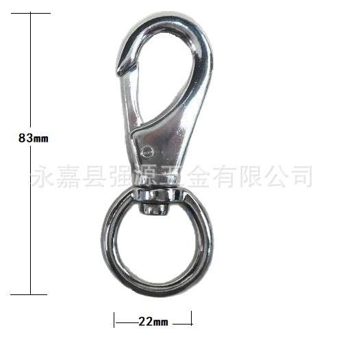 厂家直发锌合金万向钩 大中小多款式宠物扣 狗绳P字钩 方圆尾狗扣