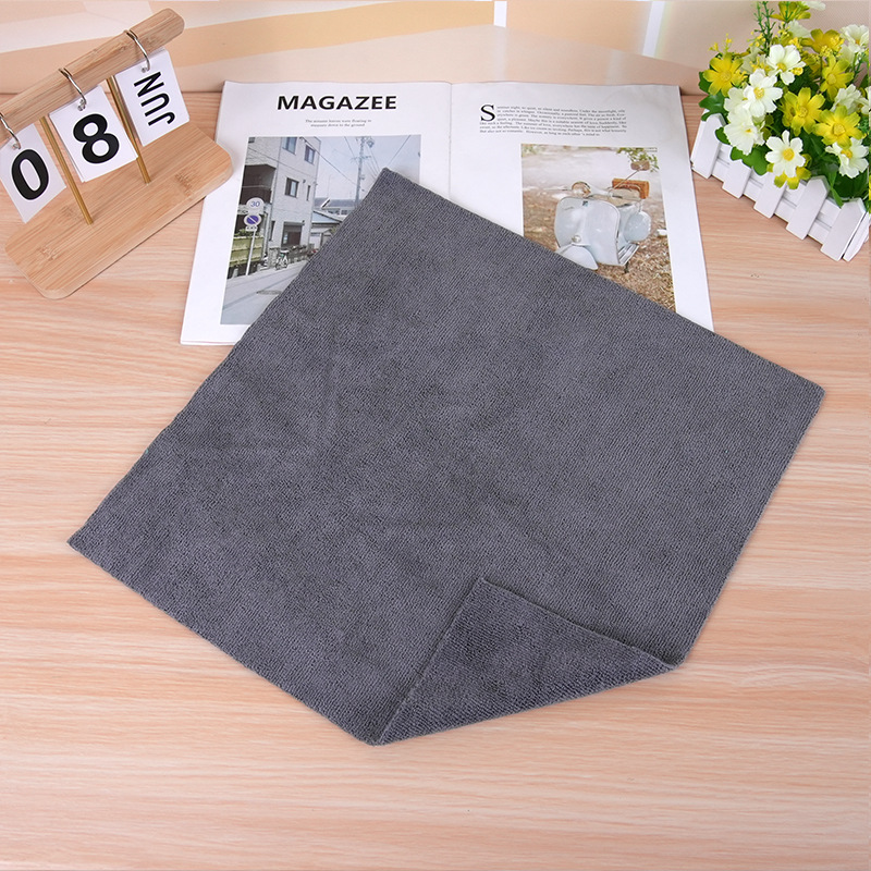 Tejido de urdimbre toallas cuadradas de microfibra ultrasonida sin bordes diseño de automóviles belleza limpieza doméstica no pierde cabello comercio exterior exclusivo