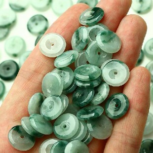 Myanmar Jade A Goods Floating Flower Safe Buckle Parts Accessories diy Hand-woven Jewelry Spacer with Bead Jade Buckle Small Accessories