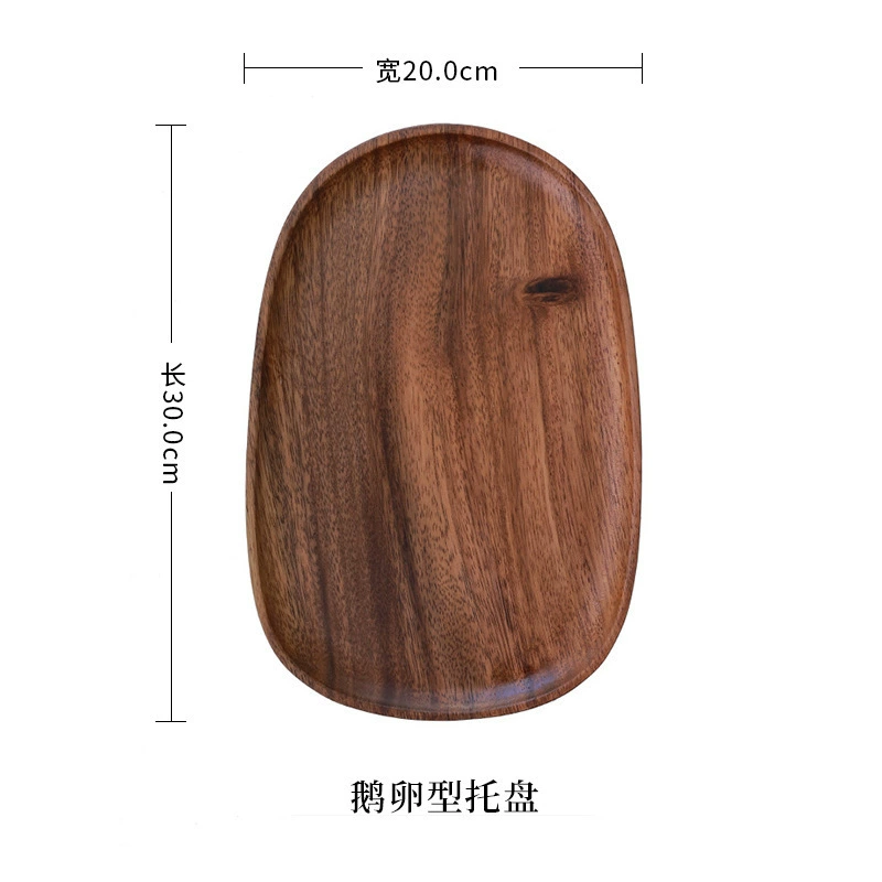 Деревянная доска-ореховый круглый Snack Tray размером 16.5x13.5x2 см, 0.15 кг, современная гостиная хранение блюдо