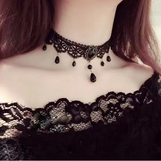 2025新款速卖通蕾丝饰品 欧美热销蕾丝项链 百搭颈链派对锁骨链|undefined