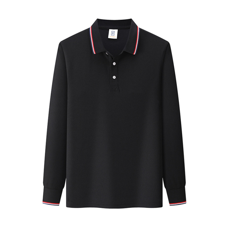翻领工装长袖polo衫定制工作服厂服T恤广告衫文化衫刺绣印logo字|undefined