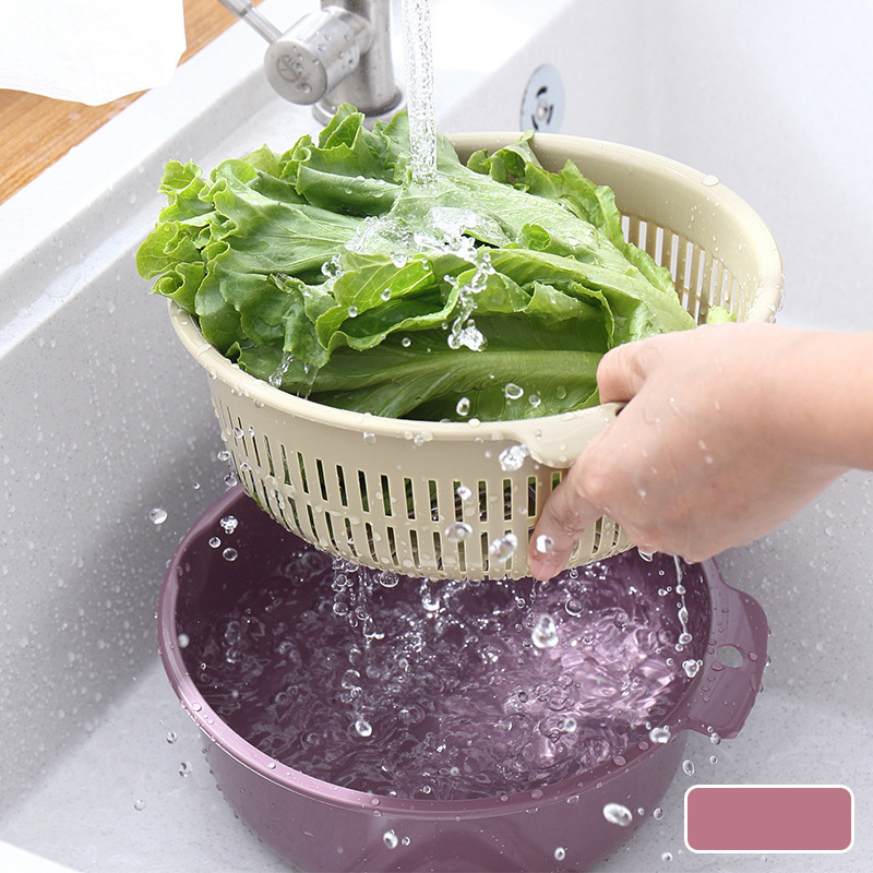 多機能家庭用アイデア野菜バスケット果物洗浄盆水切りバスケットふるい台所用品野菜バスケット|undefined