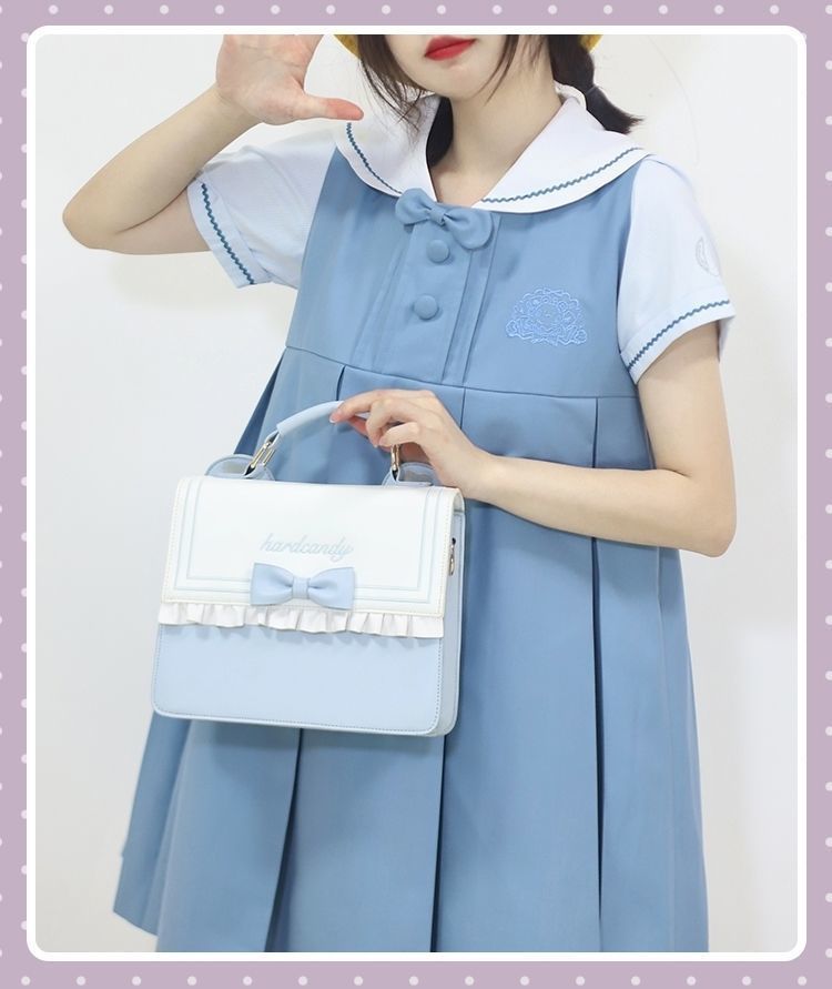 Korean version large-capacity niche cross-body jk uniform bag for women 2024 new trendy student portable single and double shoulder ins