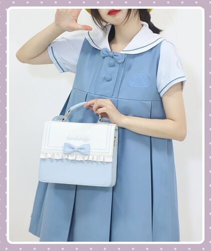 Korean version large-capacity niche cross-body jk uniform bag for women 2024 new trendy student portable single and double shoulder ins