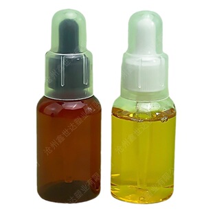 Factory in stock essential oil empty bottle transparent brown glass plastic head dropper bottle small drop bottle cosmetic essence empty bottle