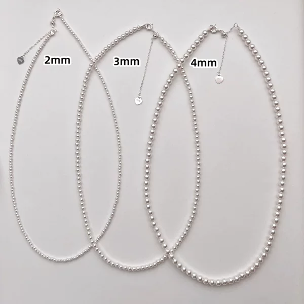 S925 Sterling Silver Pearl Necklace for Women, Ultra-Fine Baby Rice Pearls, Light Luxury Niche 2025 New Popular Choker