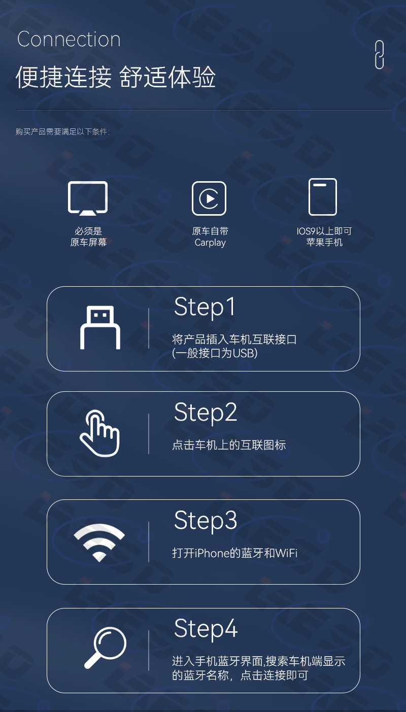 Wired to Wireless Carplay Box with Button Switching for Smart Car-Machine Connectivity, Android Auto Carplay Box