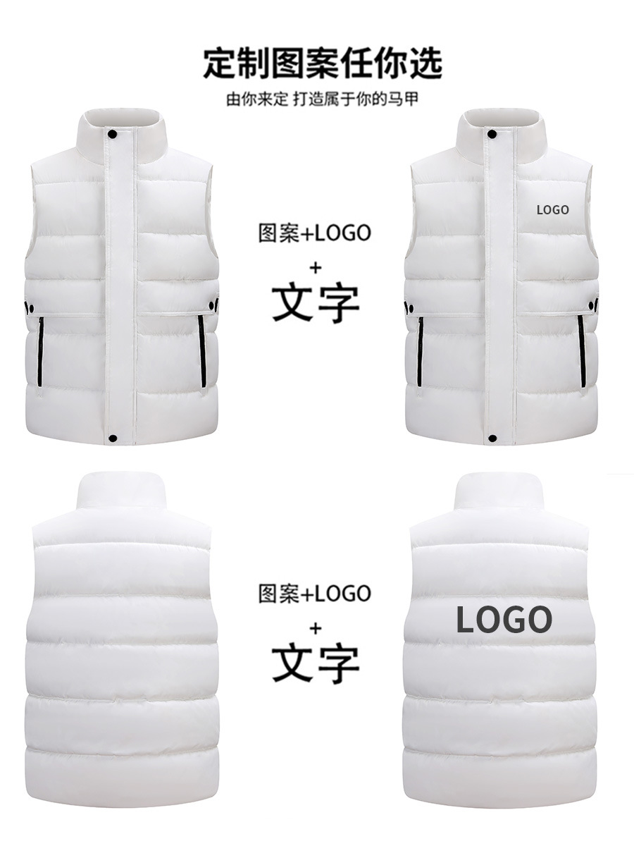 Hombre chaleco cálido caballo clip cross-border sin mangas chaqueta de trabajo ropa de trabajo al aire libre chaleco de invierno personalizado