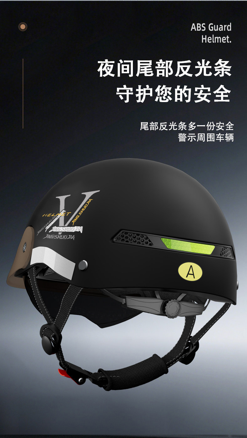 National Standard 3C Certified Electric Vehicle Helmet, Summer Sun Protection Half Helmet, Push-In Style, Unisex, All-Season Riding Safety Helmet