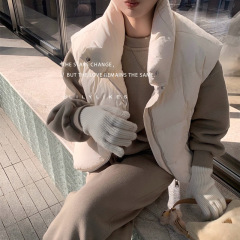 韩版加厚立领羽绒棉服马甲女短款宽松休闲外穿背心马夹