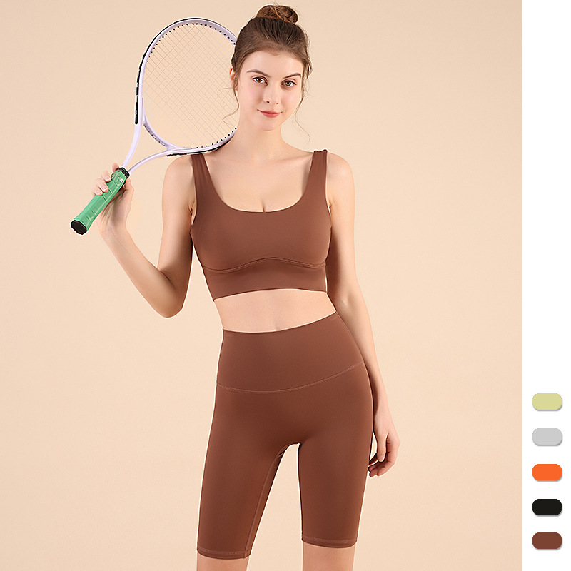 New Sports Underwear Women's Summer Shock-proof Running High-strength Yoga Clothing Vest Fitness Outer Wear Push-up Bra suit