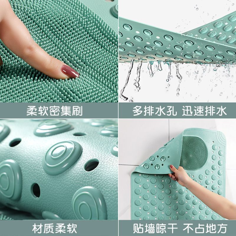 욕실 미끄럼 방지 바닥 매트, 욕실 어린이 발 매트, 낙하 방지, 방수 마사지 매트, 배수 가정용 고무 욕실 매트