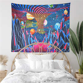 跨境货源 欧美中东抽象挂毯 卧室客厅展览会挂画背景拍摄布