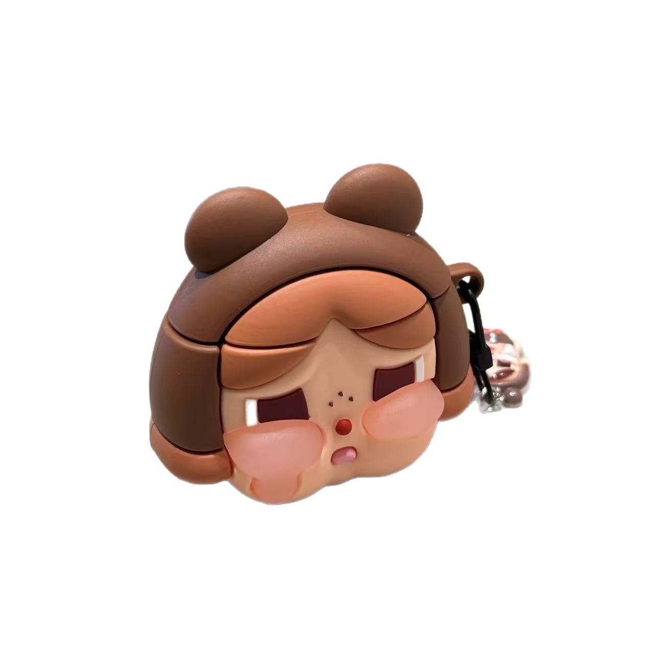 Cute cartón de dibujos animados de color sólido llorando cajas de auriculares para Airpods 1 / 2 Apple Bluetooth inalámbrico cubierta de auriculares 34