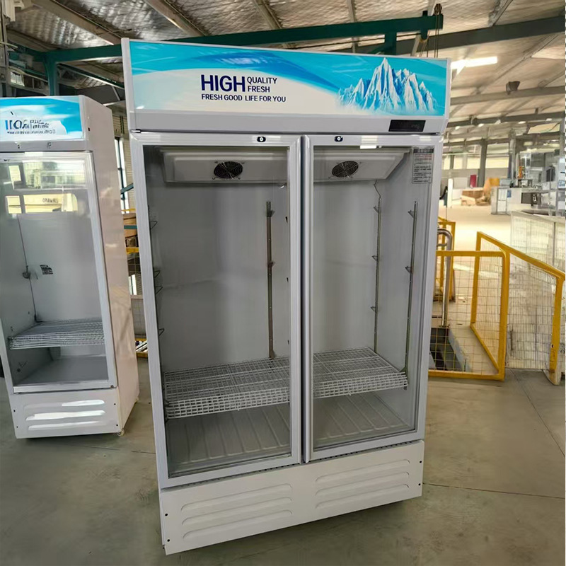 Gabinete de exhibición refrigerado Gabinete de bebidas, Gabinete de conservación de bebidas, supermercado de gran capacidad Gabinete de exhibición de bebidas refrigerado de una sola puerta y dos puertas image 4