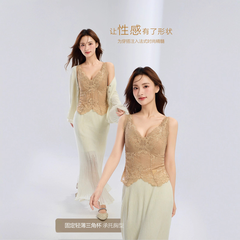 New Style Lace-Trimmed Camisole for Women, Autumn Fashion Versatile Thin Sexy Pure Desire Style Base Top D88