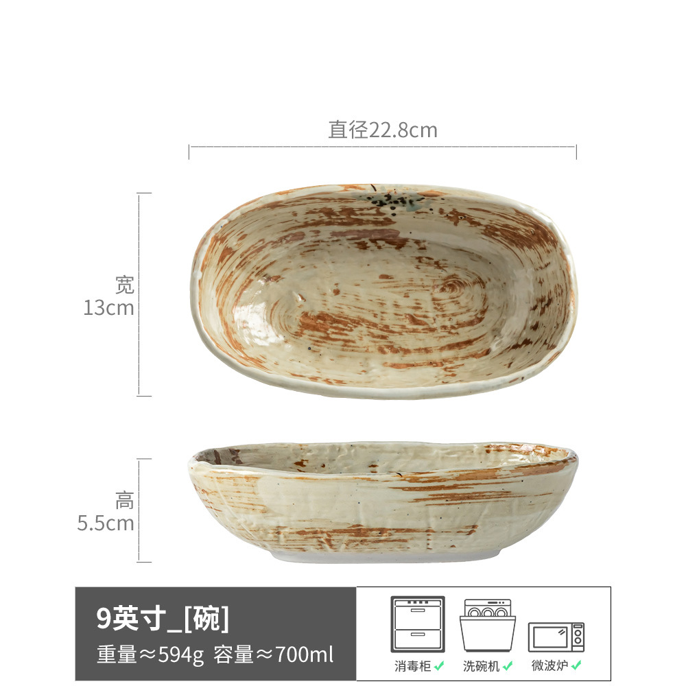 La vieja serie de cubiertos de nube hace viejos platos de cerámica juegos de platos de cerámica retrógrados platos de platos de platos de platos al por mayor