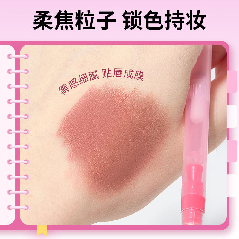 Life Girls Fog Dual Head Lip Liner esboza lápiz de labios tridimensional lleno post de ropa de niebla lápiz de labios