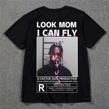 LOOK MOM I CAN FLY Tee ASTROWORLD Hip Hop Short