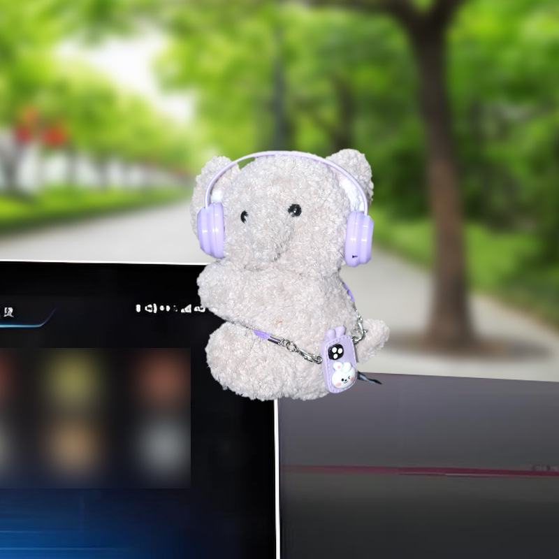 2025 nuevo automóvil con decoraciones de cocina montadas en la pantalla de la consola central de dibujos animados adorables decoraciones chicas