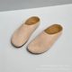 2024 Spring and Autumn New Men's and Women's All-match Retro Genuine Leather Half Slippers Muller Shoes Row Burken Shoes Flat Toe Slippers