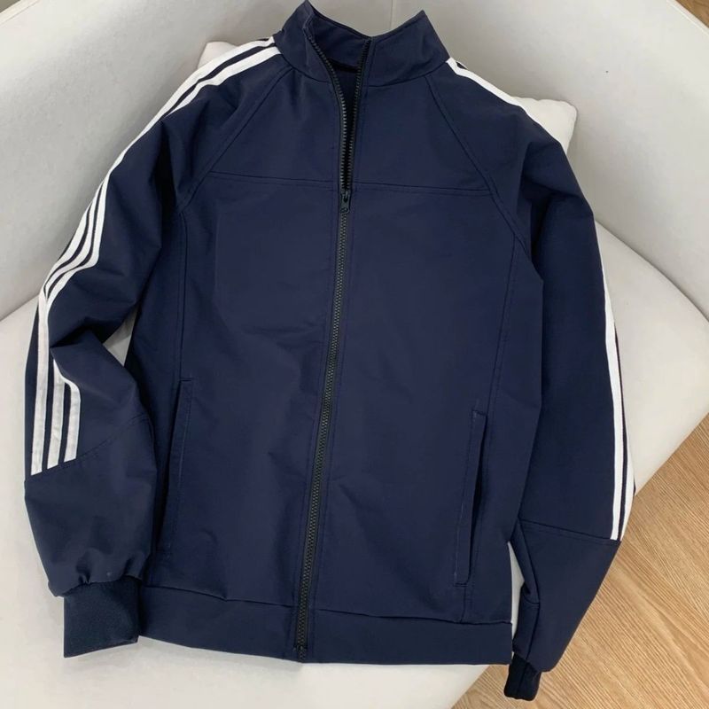 三条杠夹克外套女春秋款棒球服立领初秋早秋穿搭运动秋季美式上衣|undefined