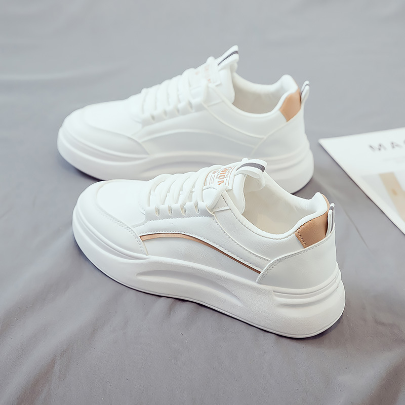 SH835 zapatos blancos para mujeres de verano nuevos zapatos transpirables para estudiantes de moda coreana con suela gruesa zapatos de skate casuales