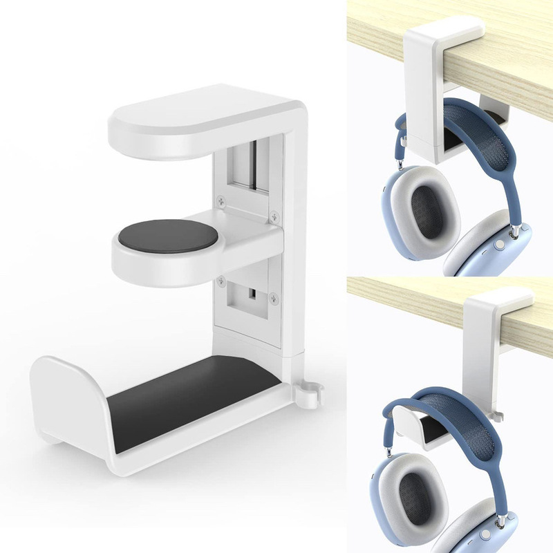 Punch-free desktop design game headset headset hook bracket headset bracket with adjustable rotating arm clamp Punch-free desktop design game headset headset hook bracket headset bracket with adjustable rotating arm clamp
