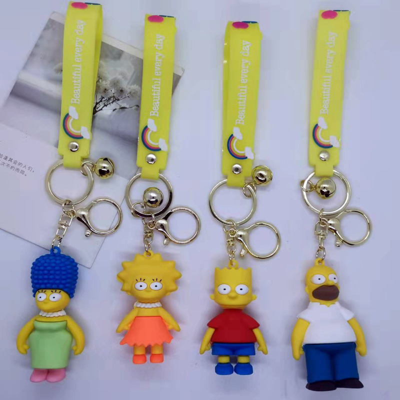 Creative Anime Characters The Simpsons Doll Keychain Pendant Couple Bag Car Keychain Accessories Creative Anime Characters The Simpsons Doll Keychain Pendant Couple Bag Car Keychain Accessories