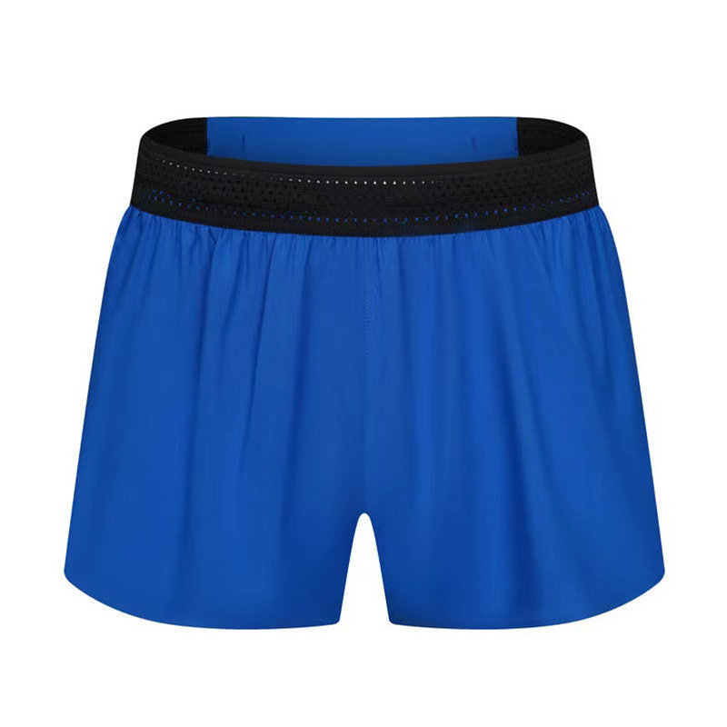 Pantalones cortos deportivos para hombres y mujeres maratón de larga distancia transpirable forro de secado rápido entrenamiento de fitness anti-exposición tres pantalones sin costuras