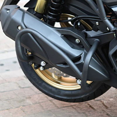 bumper reinforced trunk rear – Motorcycle bumper - black-matte-exhaust-bar