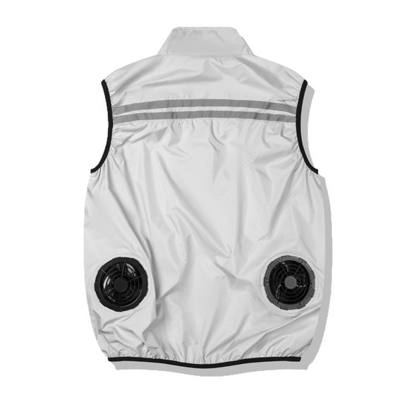 Summer Air Conditioning Clothing Men's Sleeveless Vest Cooling Sunscreen Fan Clothing Intelligent Cooling Reflective Strip Work Clothes Reflective Clothing