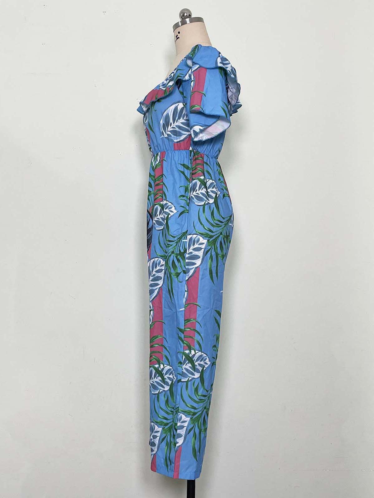 Women's Holiday Daily Vacation Flower Calf-Length Printing Jumpsuits display picture 3