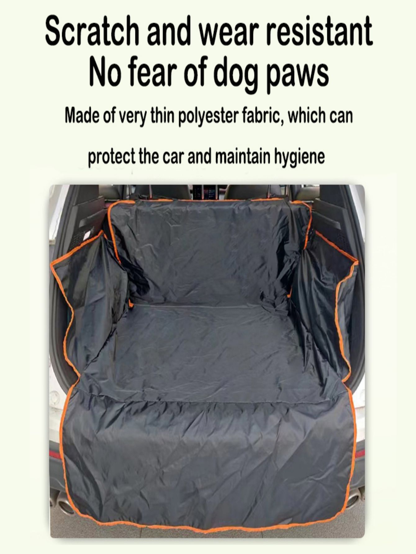 Car Trunk Pet Mat for Suvs, Sedans, and Other General-Purpose Vehicles, 210t Polyester Taffeta Pet Car Mat