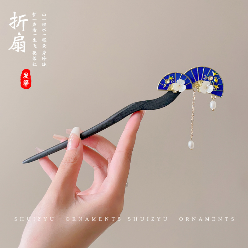 Orquídea de estilo antiguo broche de orquídea de franela nuevo estilo chino de primavera adornamiento de cabello temperamento disco broche de cabello simple broche nicho tocado