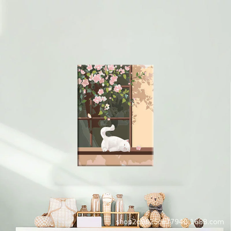 40*50 оптовая DIY дистанционная цифровая масляная живопись вручную заполненная акриловая горяче-стиль декоративный пейзаж цветочное заполнение декоративная живопись