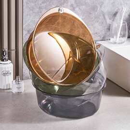 透明PET洗脸盆家用大号洗菜盆洗头盆婴儿脸盆加厚塑料洗衣盆ins