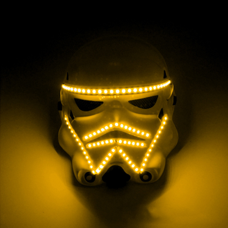 Máscara Luminosa LED de Star Wars, COSPLAY, Temática de Película, Juego de Rol, Accesorios Luminosos, Máscara Luminosa