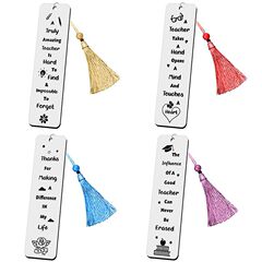 DIY New Gift for Teachers on Teacher's Day - Stainless Steel Tassel Bookmark with Engraving, Teacher's Day Commemorative Gift, Wholesale