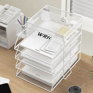 A3A4 Metal Desktop File Rack Storage Rack Office Desk Storage Rack Iron File Box Storage Box Office Text