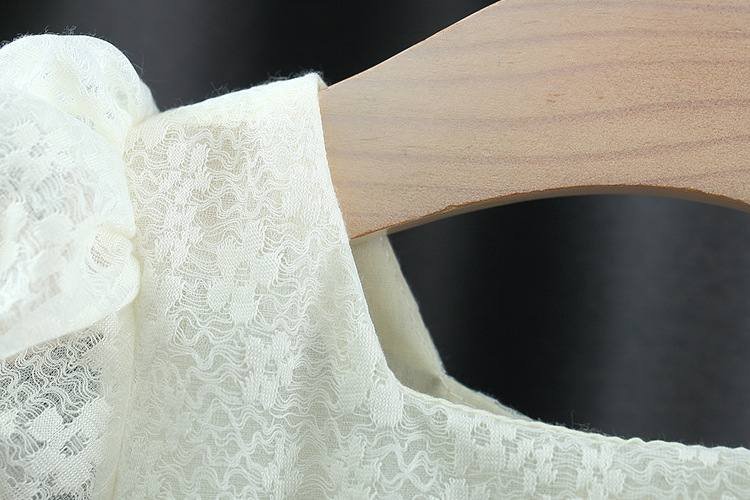 Sommerkleid Aus Spitze Mit Großer Schleife Für Mädchen Kurzärmlig_voghion.com