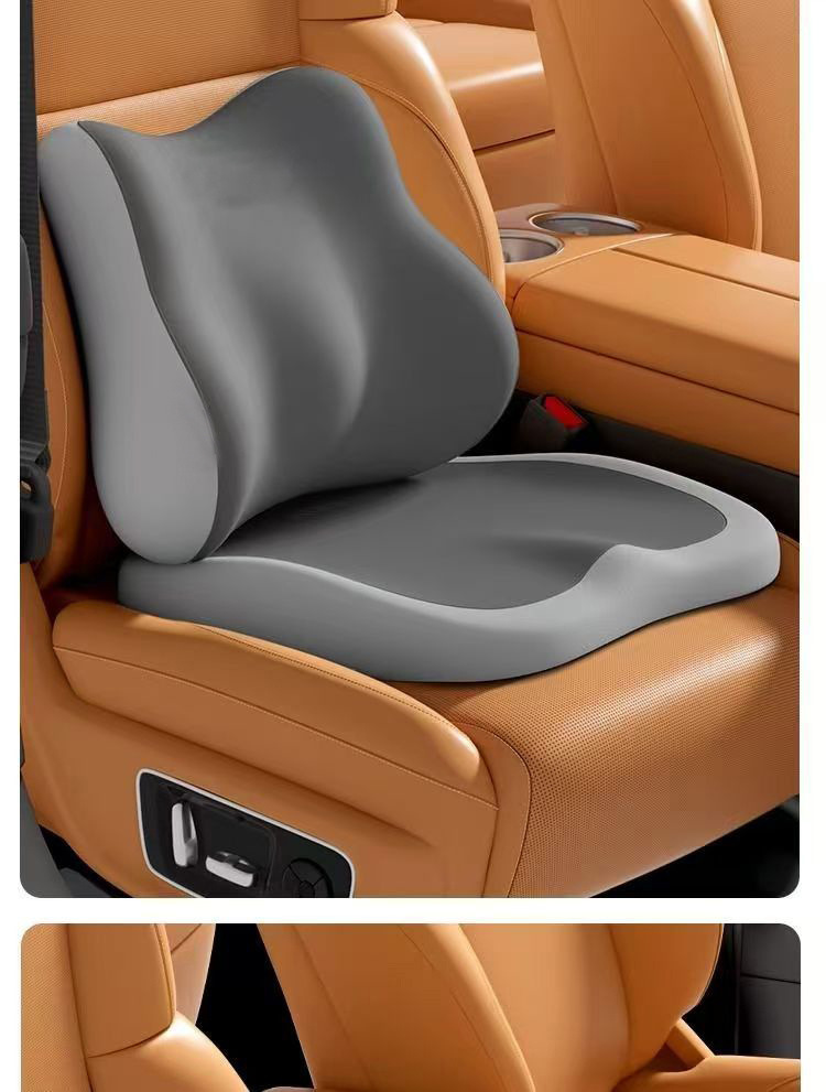 Cross-Border Car Lumbar Support Headrest Cushion, Breathable Coccyx Decompression Cushion for All Seasons, Lumbar Support for Long Periods of Sitting Without Fatigue