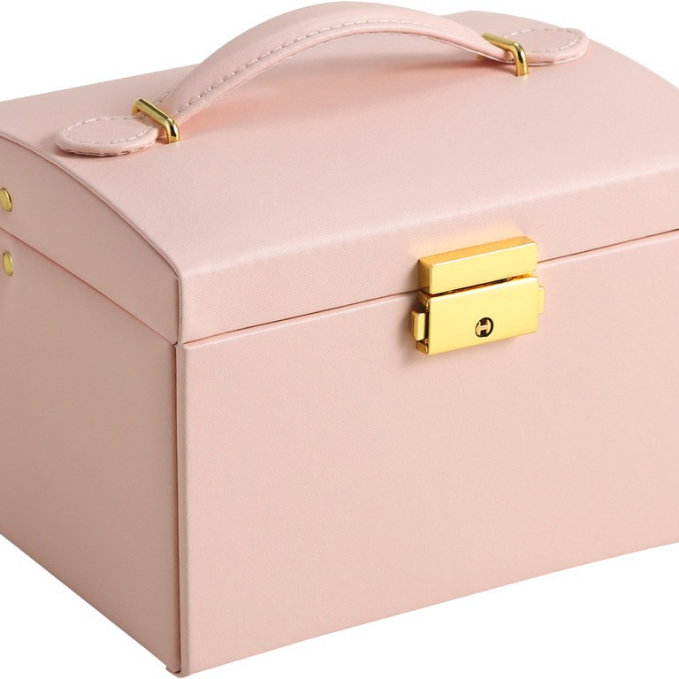 Caja de joyería de lujo ligera de estilo coreano transfronterizo caja de almacenamiento de joyas para niñas pendientes anillo pendientes caja de joyería caja de organización de múltiples capas