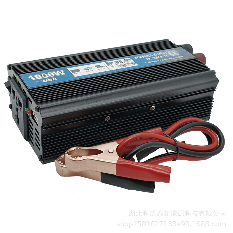 Inversor de Corriente para Automóvil Solar de Onda Sinusoidal Modificada de Alta Potencia de 12V a 220V, 500W1000W2000W, de Fábrica