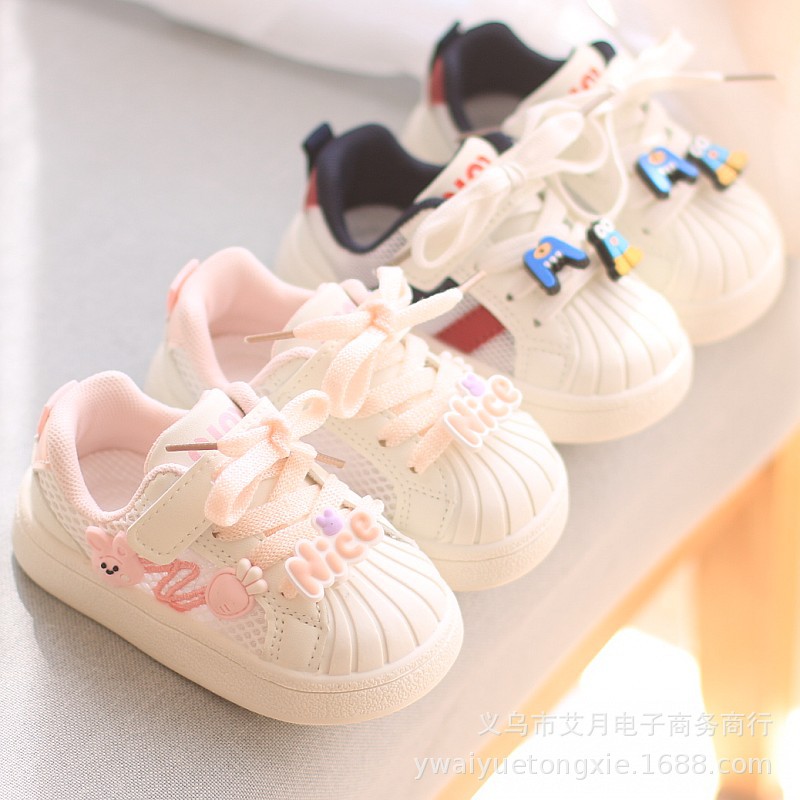 [Clearance Sale] Baby Sneakers Spring/Summer Breathable Hollow Mesh Shoes Boys' Casual Shoes Shell Shoes