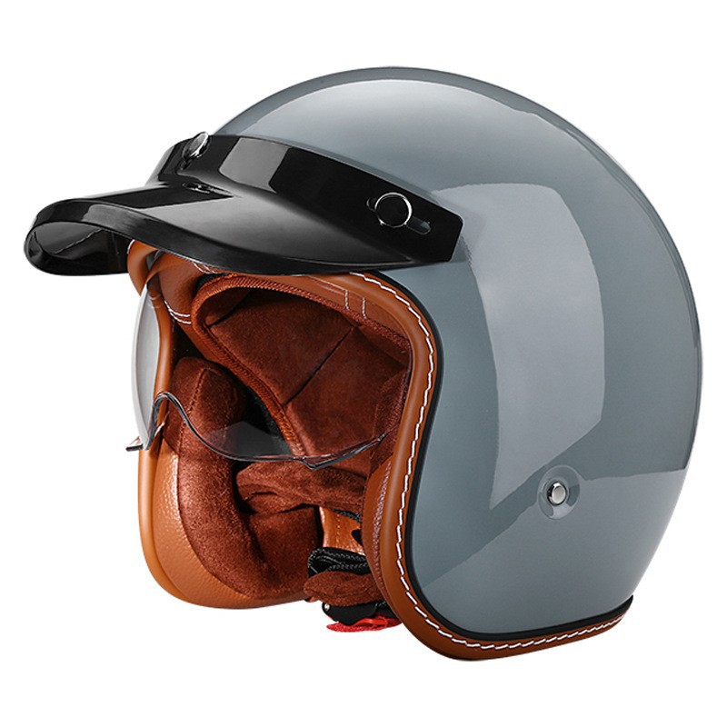 New Product Launch Cross-Border Dot Certified Retro Helmet Motorcycle Helmet Motorcycle Retro Helmet Autumn and Winter Half Helmet Multi-Color