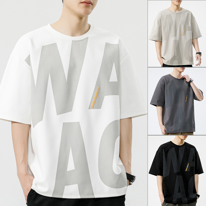 Fashionable thin breathable universal short sleeve T-shirt for…