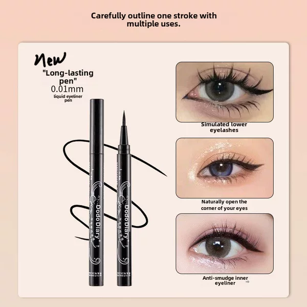 Dodiary Eyeliner Liquid Pen Ultra-Fine Women's Non-Smudge Waterproof Black Brown Cross-Border Exclusive Supply