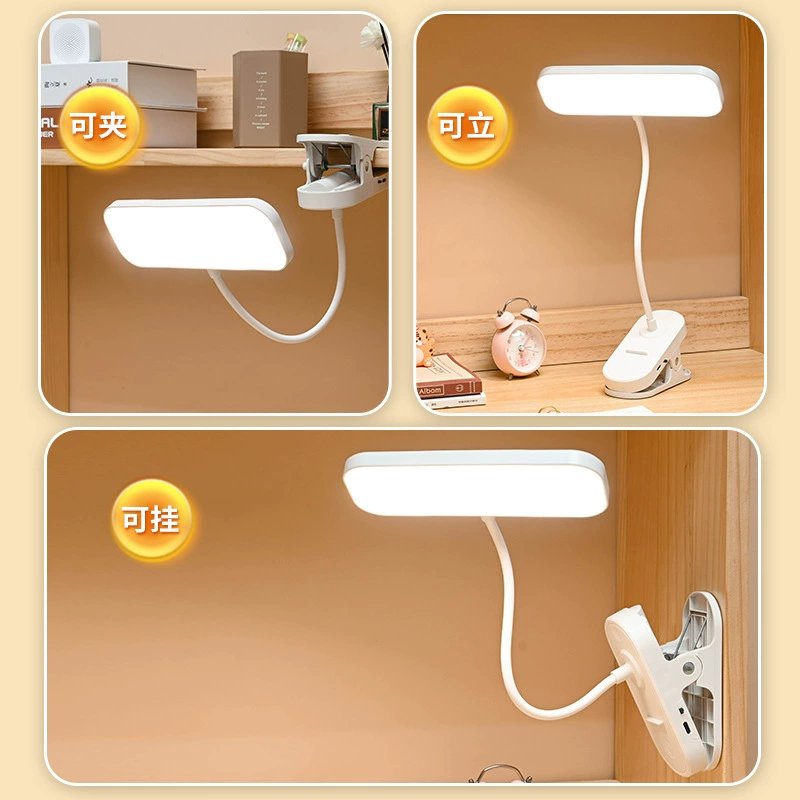 LED-клип-светильник настольный — атмосферная ночная подсветка для детей, клип на стол, перезаряжается или работает от сети, 3 яркости и 3 температурные окраски